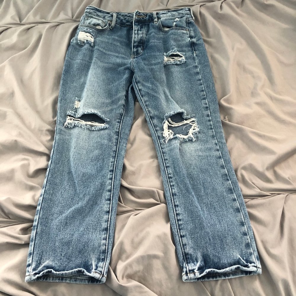 Distressed Mom Jeans